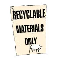 Recyclable materials only - design
