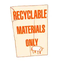 Recyclable materials only - design
