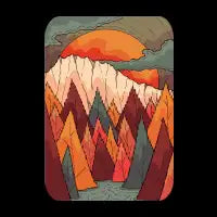 Autumn river valley - design