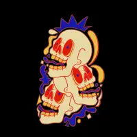 Punk rock skulls - design