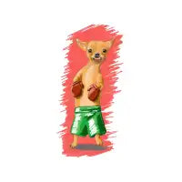 boxing chihuaha T-Shirt - design