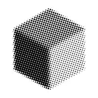 Cube in Halftone - design