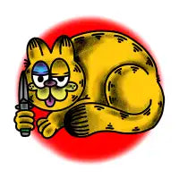 ORANGE CAT WITH KNIFE - design