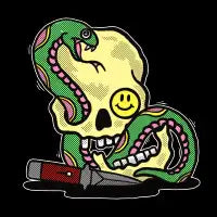 Skulls, Snake, Knives V.2 T-Shirt - design