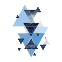 Blue Geometric - design