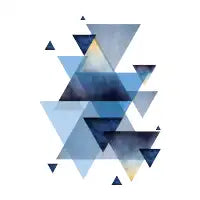 Classic Blue Geometric No. 3 - design