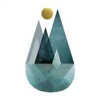 Mountains and Full Moon - design