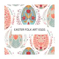 Easter folk art eggs - design