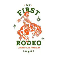 My First Rodeo: Livingston, Montana. Cowgirl Travel Art - design