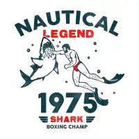 Nautical Legend Shark Boxing Champ 1975 - design