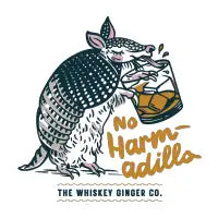 No Harm-Adillo Funny Armadillo Drinking Whiskey - design