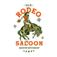 Old Rodeo Saloon: Giddy Up Buttercup. Vintage Cowgirl - design
