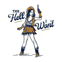 The Hell I Won't! Sassy Retro Western Pinup Cowgirl - design