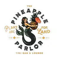 The Pineapple Parlor Tiki Bar & Lounge. Retro Tropical Mermaid Art - design
