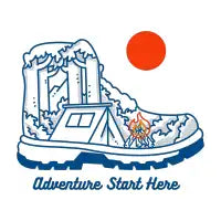 Adventure Start Here - design