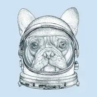 French Bulldog Astronaut - design