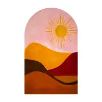 Hand Painted Gouache Desert Sunset T-Shirt - design