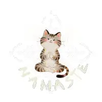 Namaste Yoga Cat With Mandala - design