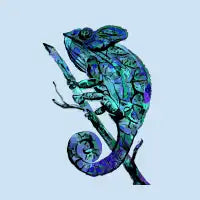 Blue Chameleon - design