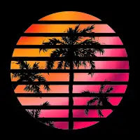 Palm Trees Sunset Circle - design
