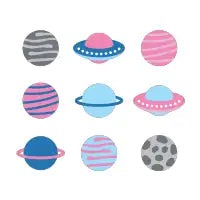 Universe & Planets Pattern - design
