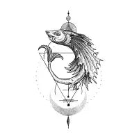 fish geometric - design