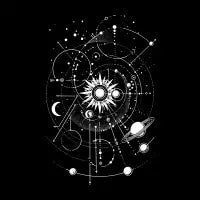 minimal solar system geometric white - design