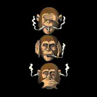 Three Stoned Wise Monkeys - design