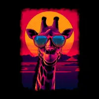 80s Synthwave Giraffe - design