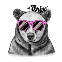 Pink Glasses Bear - Thrive - design