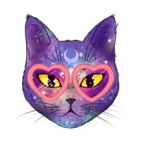 Cosmic Cat with Glasses - design