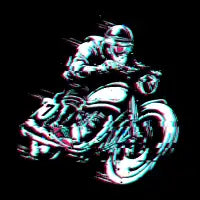 Rider 3D Glitch T-Shirt - design