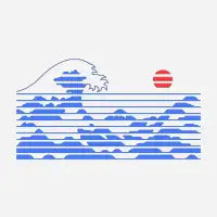 Y2K Kanagawa Stripe - design