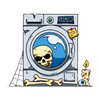 Skull Inside Washing Machine - design