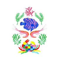 Watercolor candy fish - design