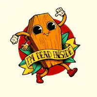 I'm Dead Inside Coffin Character T-Shirt - design