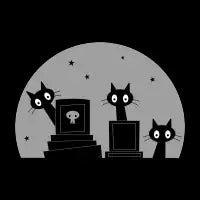 Lurking Halloween Cats - design
