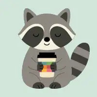 Raccoon Coffee Time - design