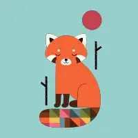 Prismatic Red Panda - design