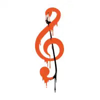 flamingo musical note - design
