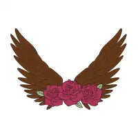 rose flower wings - design