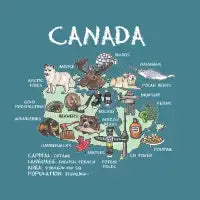 Canada - Illistrated map - design