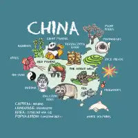 China - Illustrated map - design