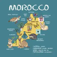 Morocco - Illustrated map - design