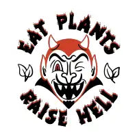 EAT PLANTS RAISE HELL WHITE - design