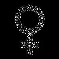 Venus Symbol Composed of Feminist Icons - design