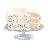 White sprinkle cake - design