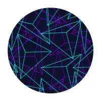 Abstract Geometric 3D Triangle Pattern in turquoise/ purple - design