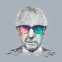 Albert Hofmann - Psychedelic Polygon Crystalised Portrait - design