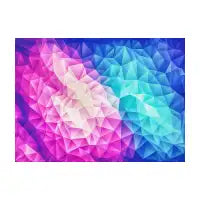 Color Bomb Fruity Fresh  | Pink - Ice Blue / Abstract Polygon Crystal Cubism Low Poly Triangle Art - design